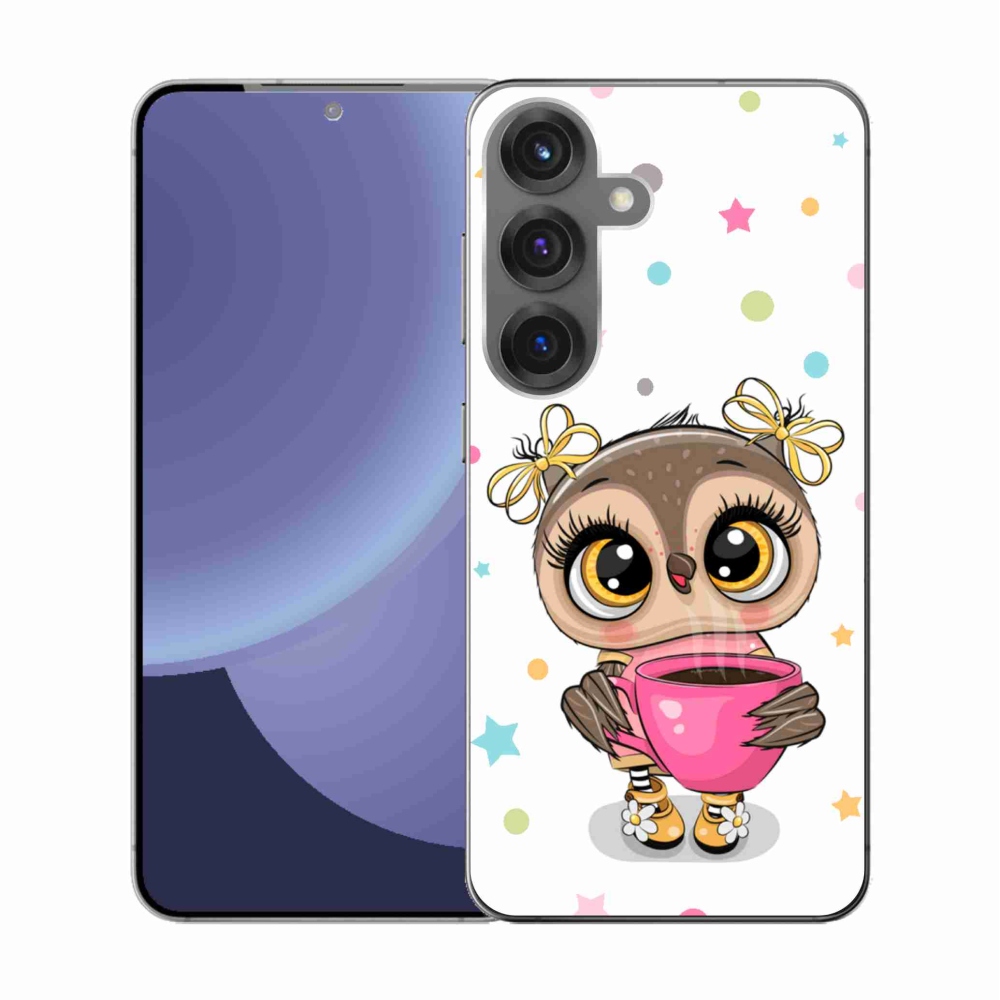Gélový kryt mmCase na Samsung Galaxy S25 - kreslená sovička