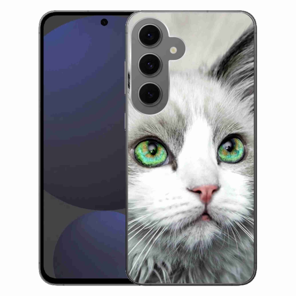 Gélový kryt mmCase na Samsung Galaxy S24 FE - mačacie pohľad