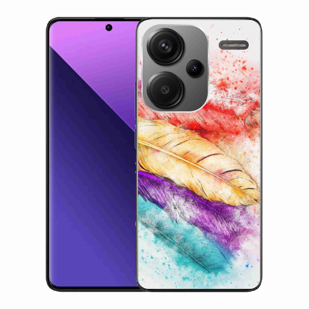 Gélový kryt mmCase na Xiaomi Redmi Note 13 Pro+ 5G - farebné perie