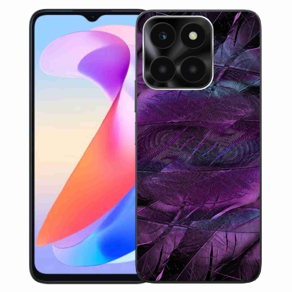 Gélový kryt mmCase na Honor X6a - fialové pierka