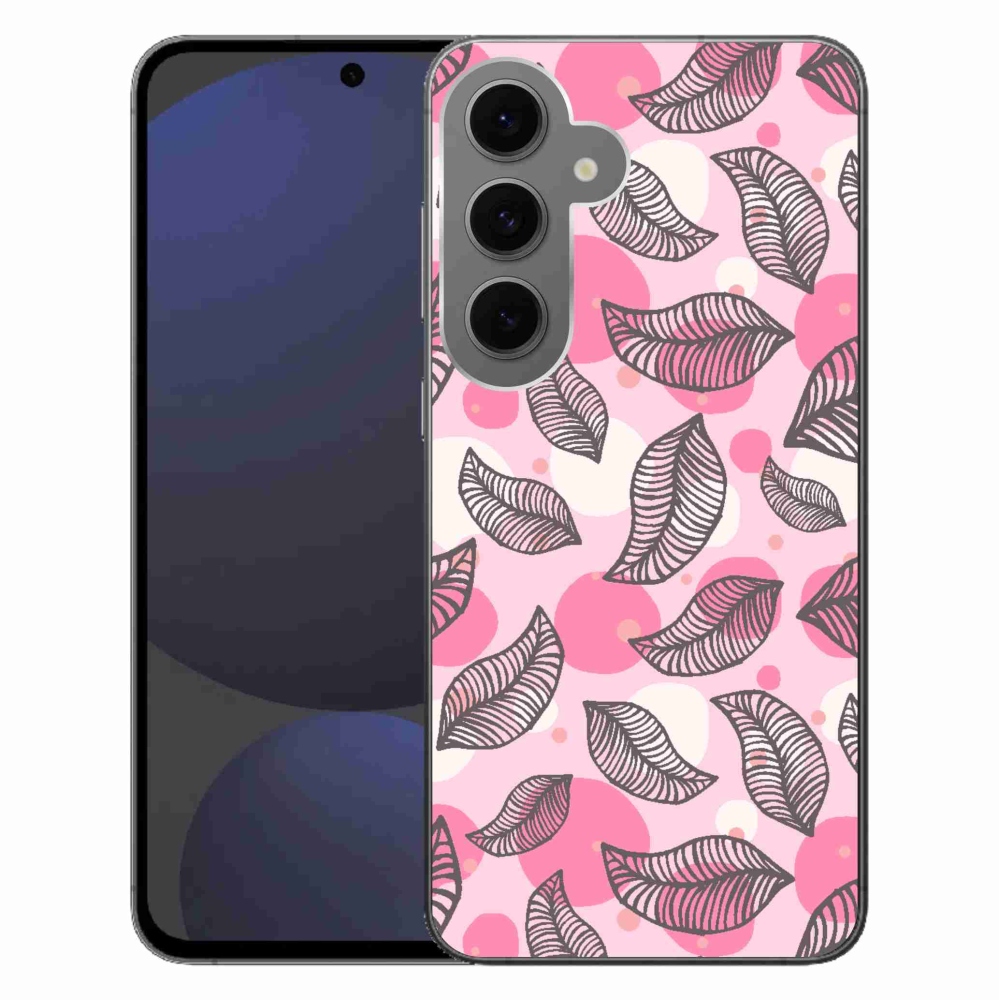 Gélový kryt mmCase na Samsung Galaxy S24 FE - kreslené padajúce listy