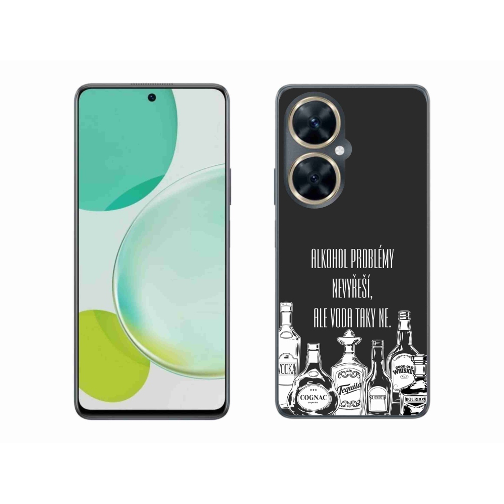 Gélový kryt mmCase na Huawei Nova 11i - vtipný text čierne pozadie