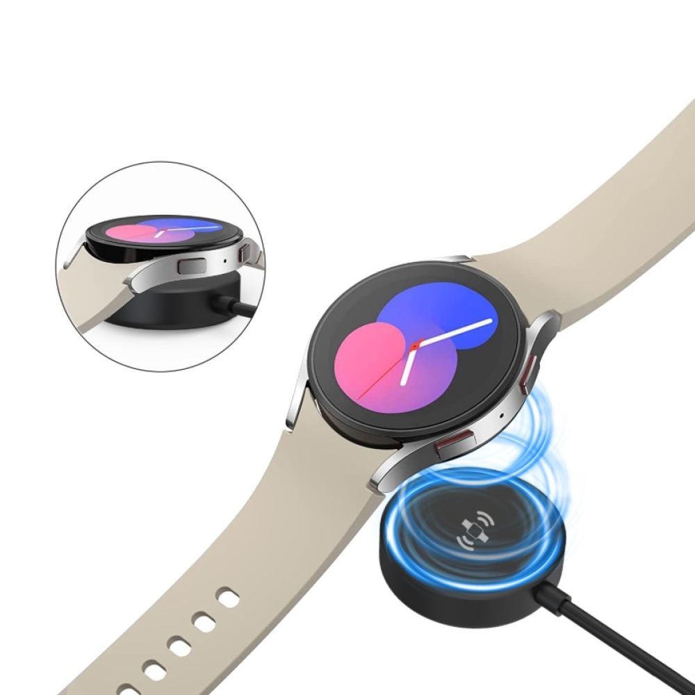 Swissten magnetický kábel pre Samsung Galaxy Watch, USB-C 1.2 m - čierny