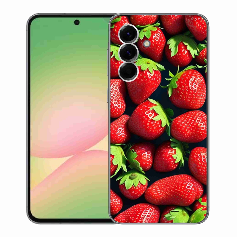 Gélový kryt mmCase na Samsung Galaxy A56 5G - jahody