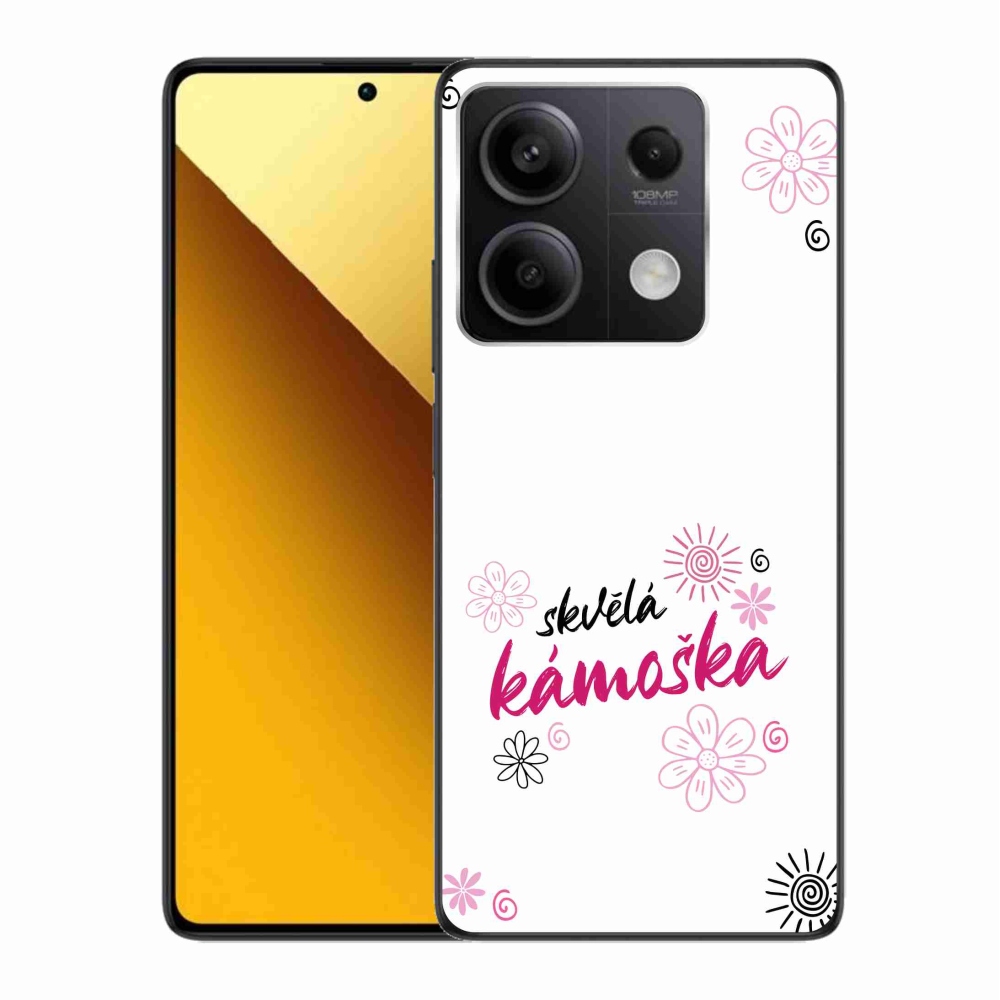 Gélový kryt mmCase na Xiaomi Redmi Note 13 5G - skvelá kamoška biele pozadie