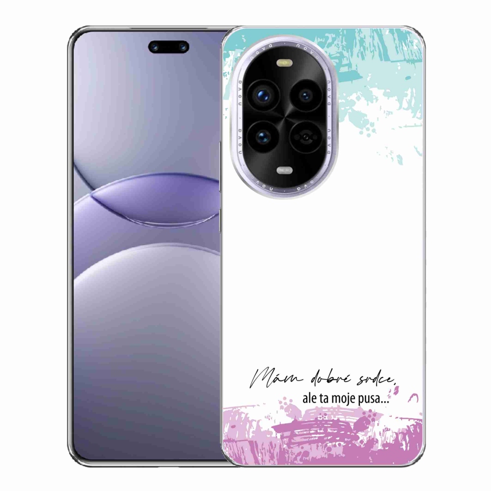 Gélový kryt mmCase na Huawei Nova 13 Pro 5G - vtipný text 3 biele pozadie