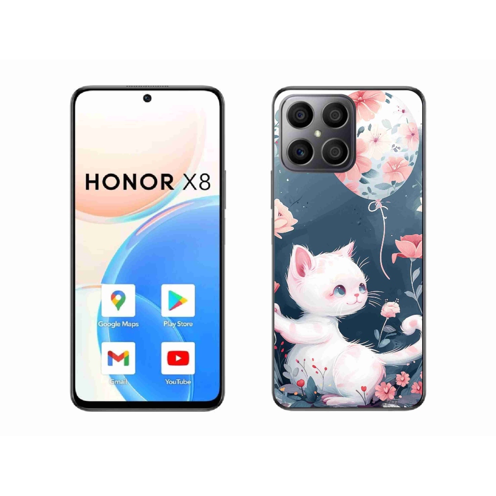 Gélový kryt mmCase na Honor X8 - mačiatko s balónikom