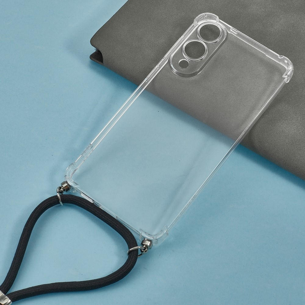 Priehľadný gélový obal so šnúrkou na Samsung Galaxy S25 Edge