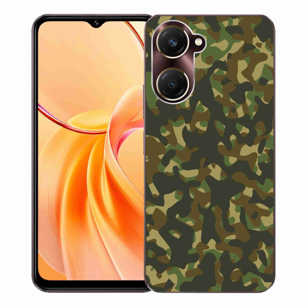 Gélový kryt mmCase na Vivo Y28s 5G - maskáčový vzor 1
