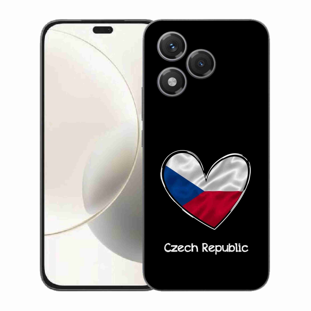 Gélový kryt mmCase na Honor 400 Lite - vlajka srdca čierne pozadie