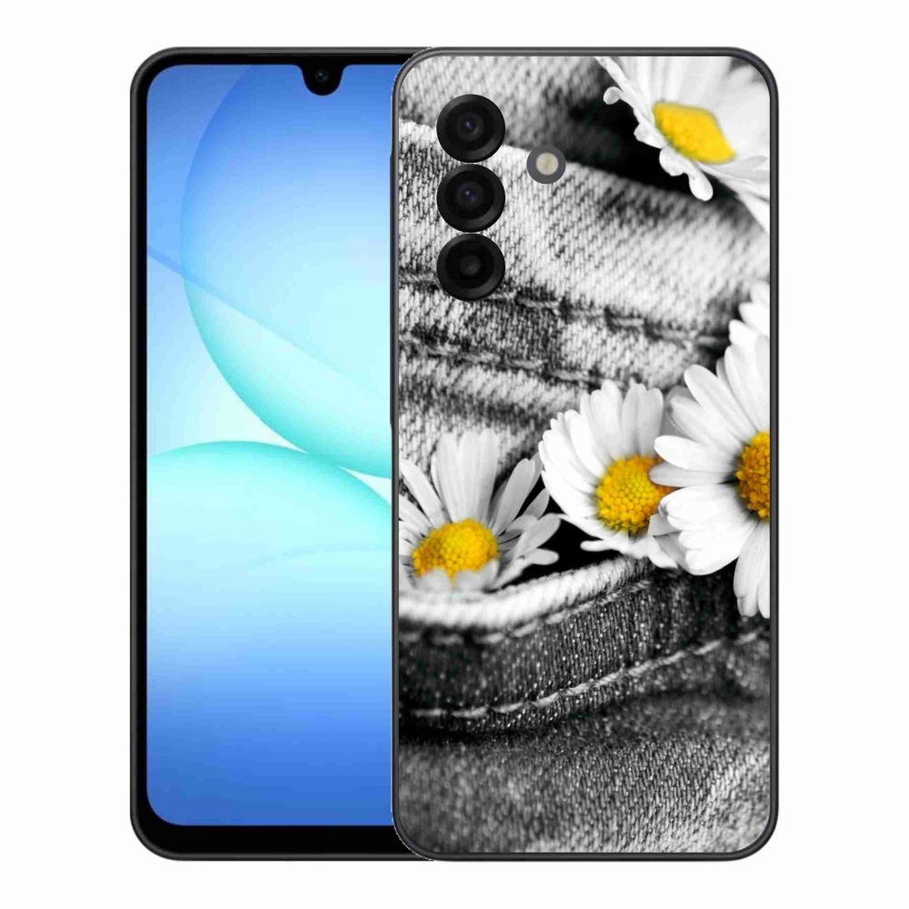 Gélový kryt mmCase na Samsung Galaxy A17 4G/5G - margaréty