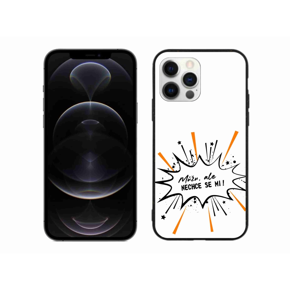Gélový kryt mmCase na iPhone 12 Pro Max - vtipný text 11 biele pozadie