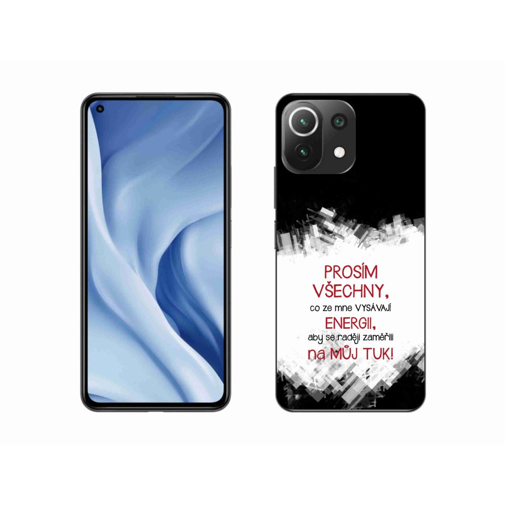 Gélový kryt mmCase na Xiaomi 11 Lite 5G NE - vtipný text 1 červený
