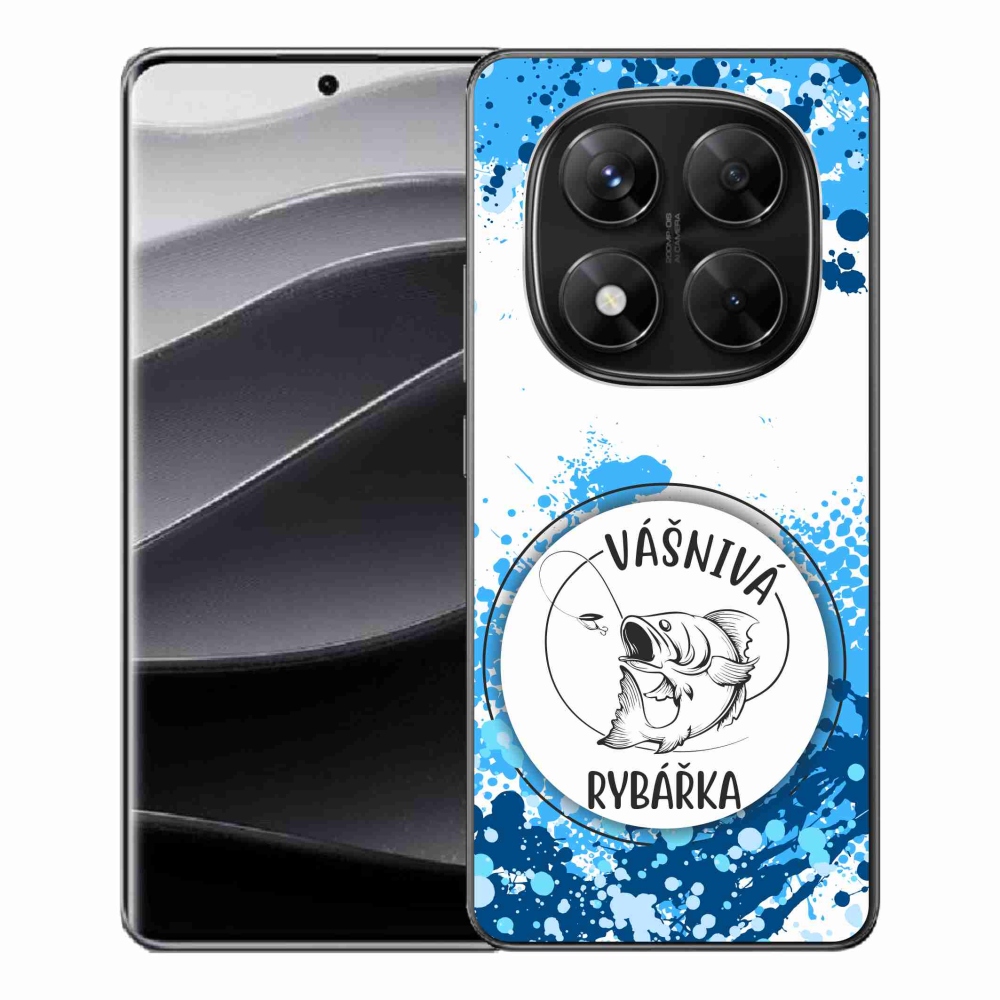 Gélový kryt mmCase na Xiaomi Redmi Note 14 Pro 5G/Poco X7 5G - vášnivá rybárka biele pozadie