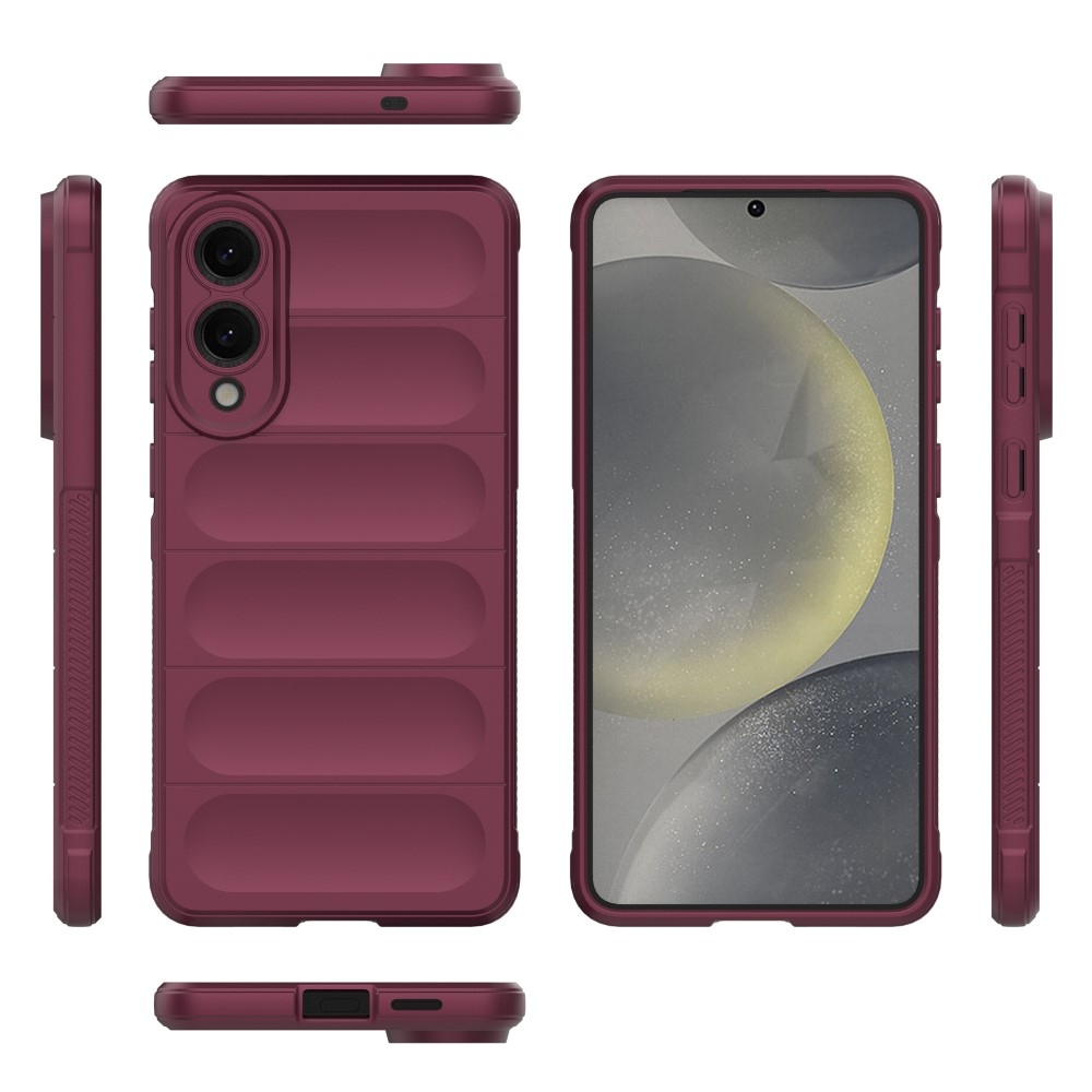Rugg odolný gélový obal na Samsung Galaxy S25 Edge - vínový