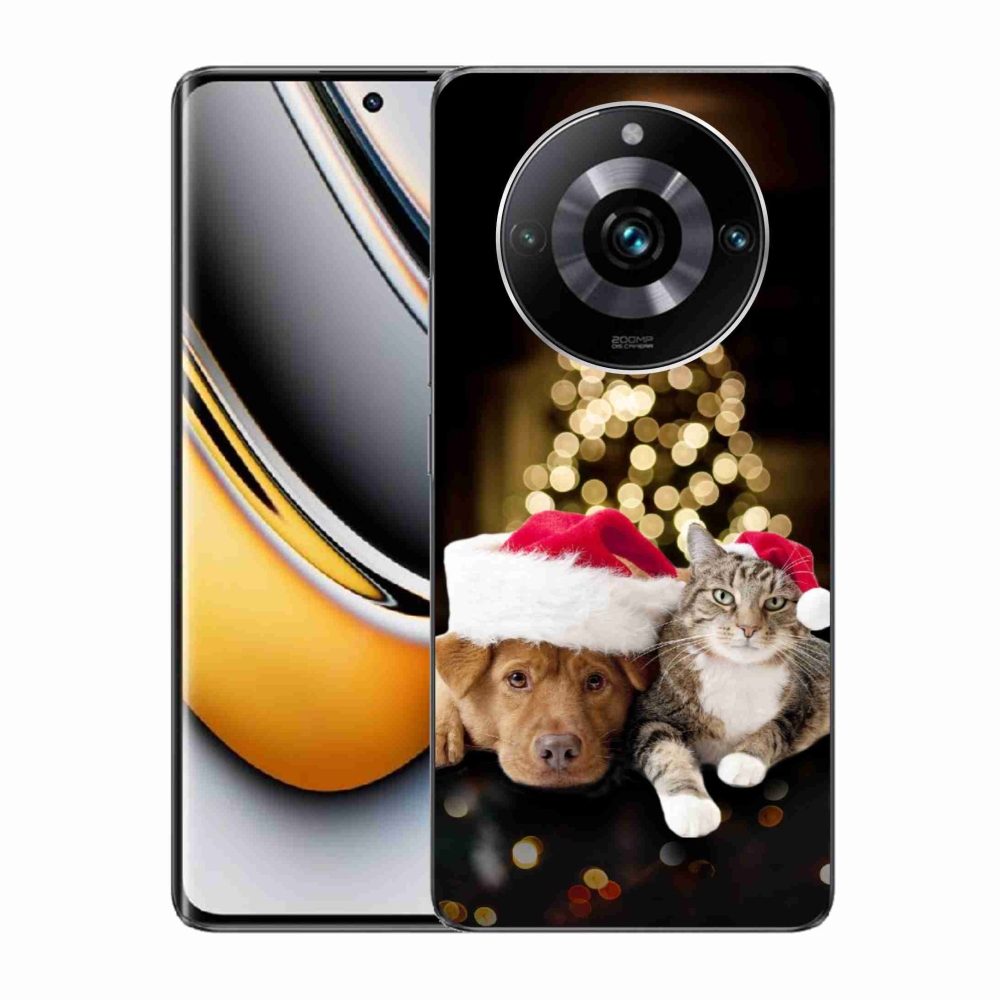 Gélový kryt mmCase na Realme 11 Pro/11 Pro+ - vianočný pes a mačka