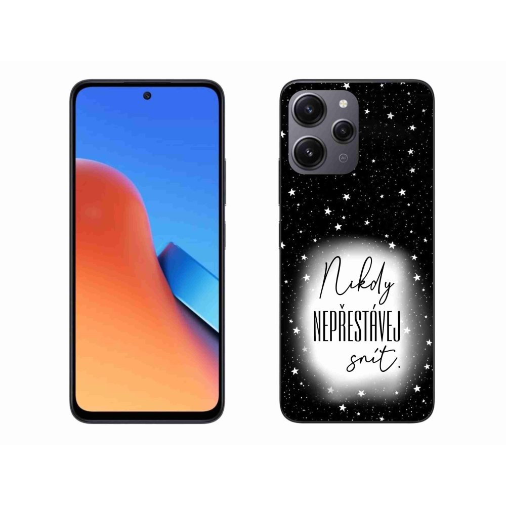 Gélový kryt mmCase na Xiaomi Redmi 12 - citát 1 bieločierne pozadie