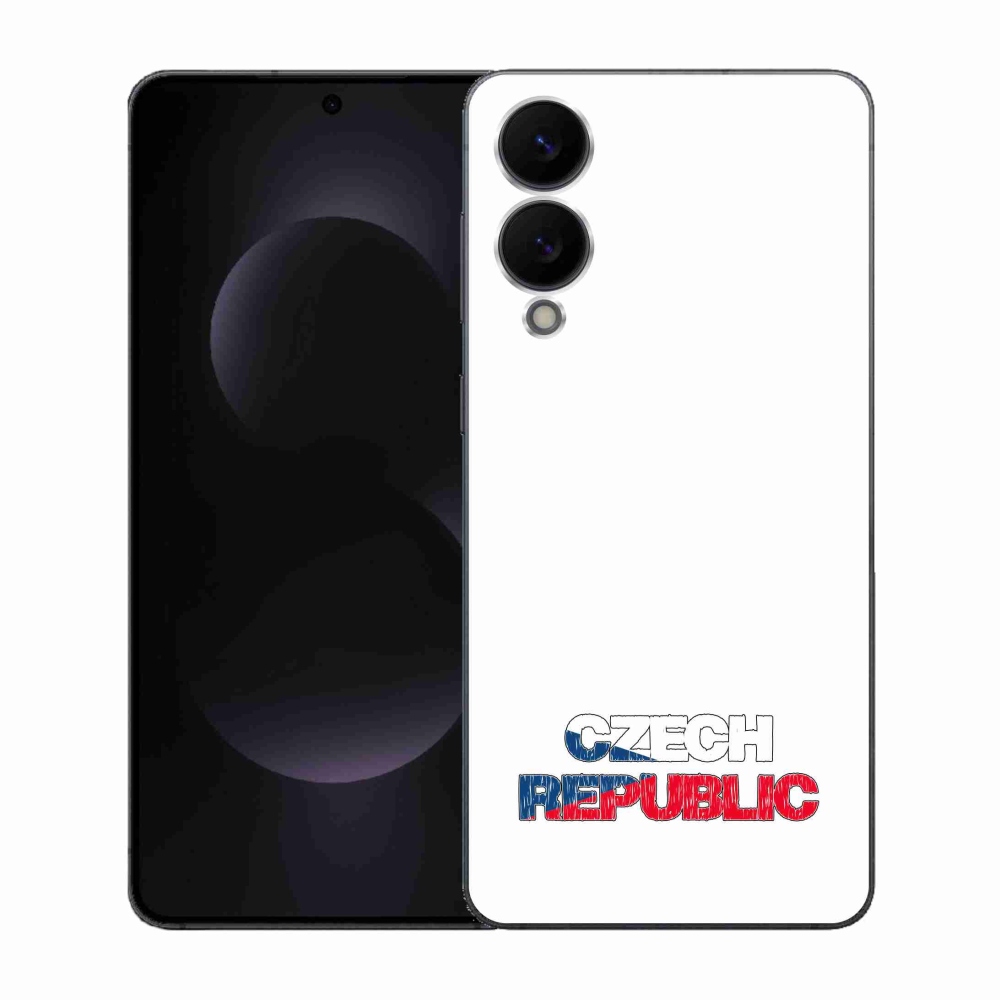 Gélový kryt mmCase na Samsung Galaxy S25 Edge - Czech Republic biele pozadie