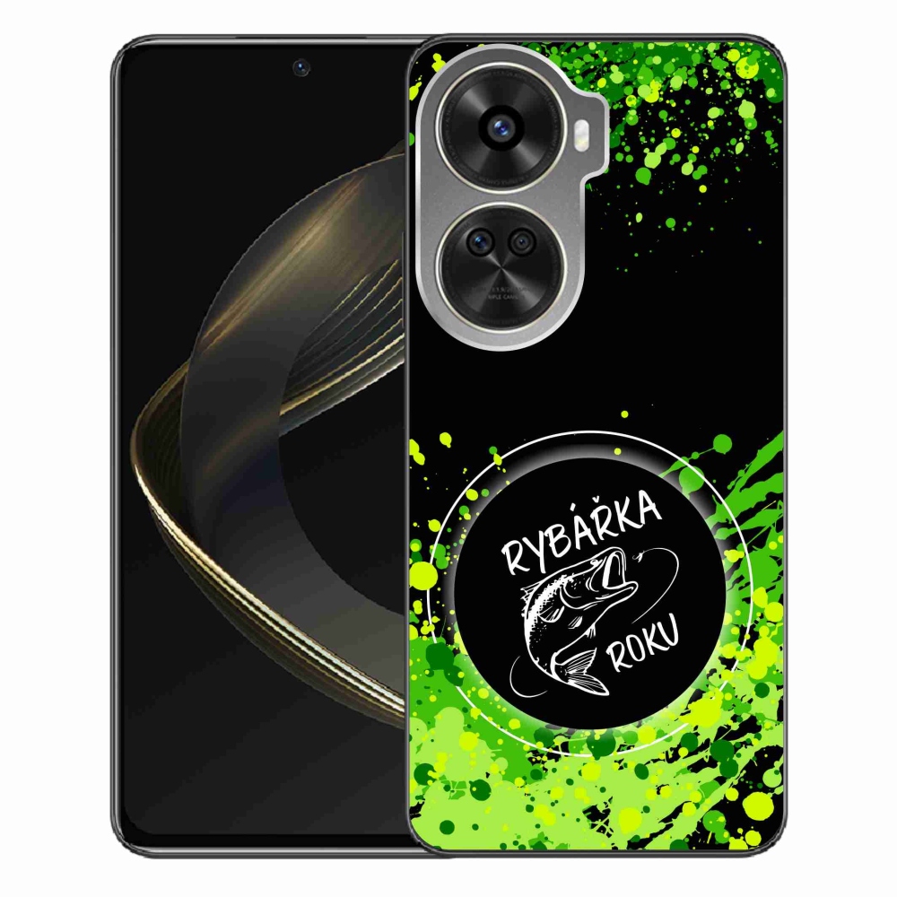 Gélový kryt mmCase na Huawei Nova 12 SE - rybárka roku čierne pozadie