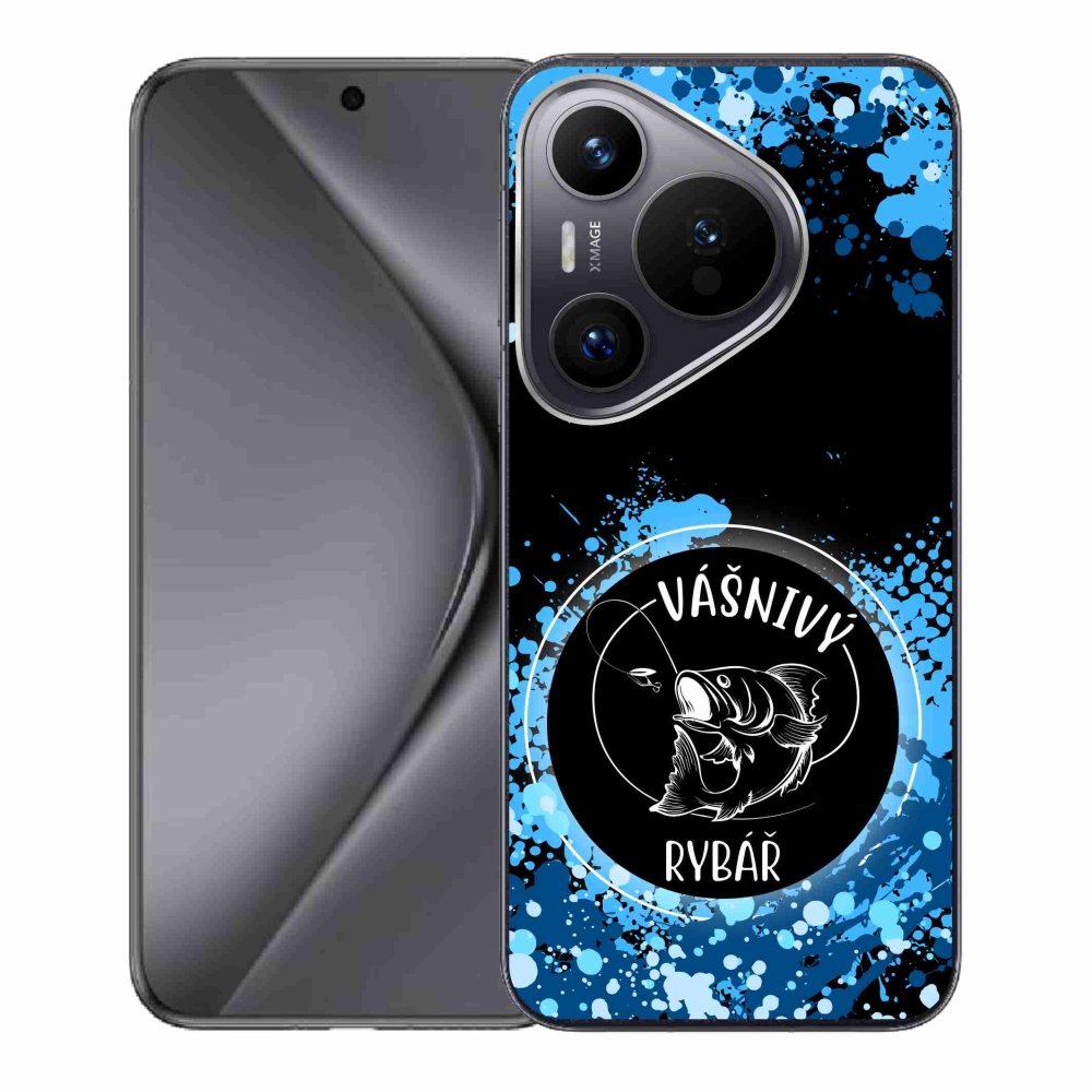 Gélový kryt mmCase na Huawei Pura 70 - vášnivý rybár čierne pozadie