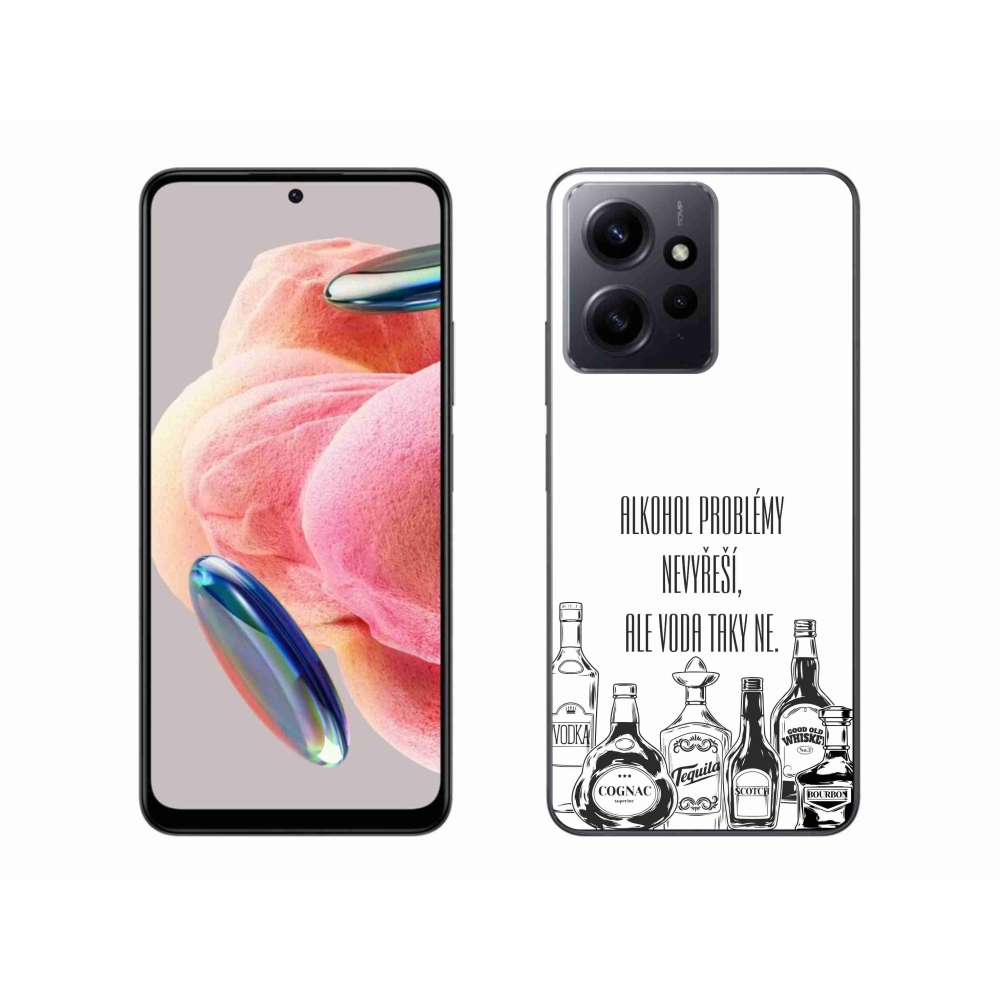 Gélový kryt mmCase na Xiaomi Redmi Note 12 4G - vtipný text biele pozadie