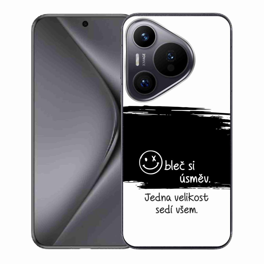 Gélový kryt mmCase na Huawei Pura 70 - vtipný text 8 čiernobiele pozadie