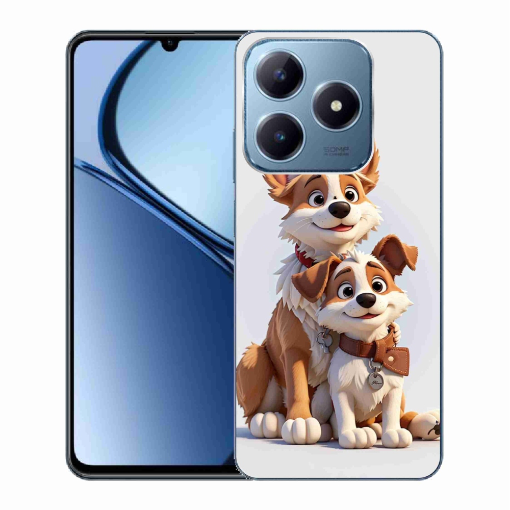 Gélový kryt mmCase na Realme C63 - kreslenie psy