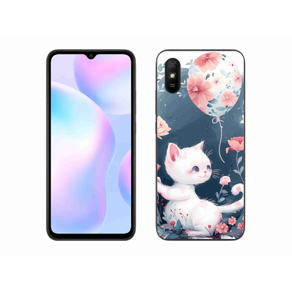 Gélový kryt mmCase na Xiaomi Redmi 9AT - mačiatko s balónikom