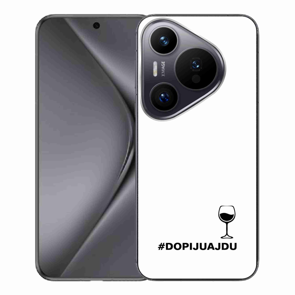 Gélový kryt mmCase na Huawei Pura 70 Pro - vínny motív biele pozadie