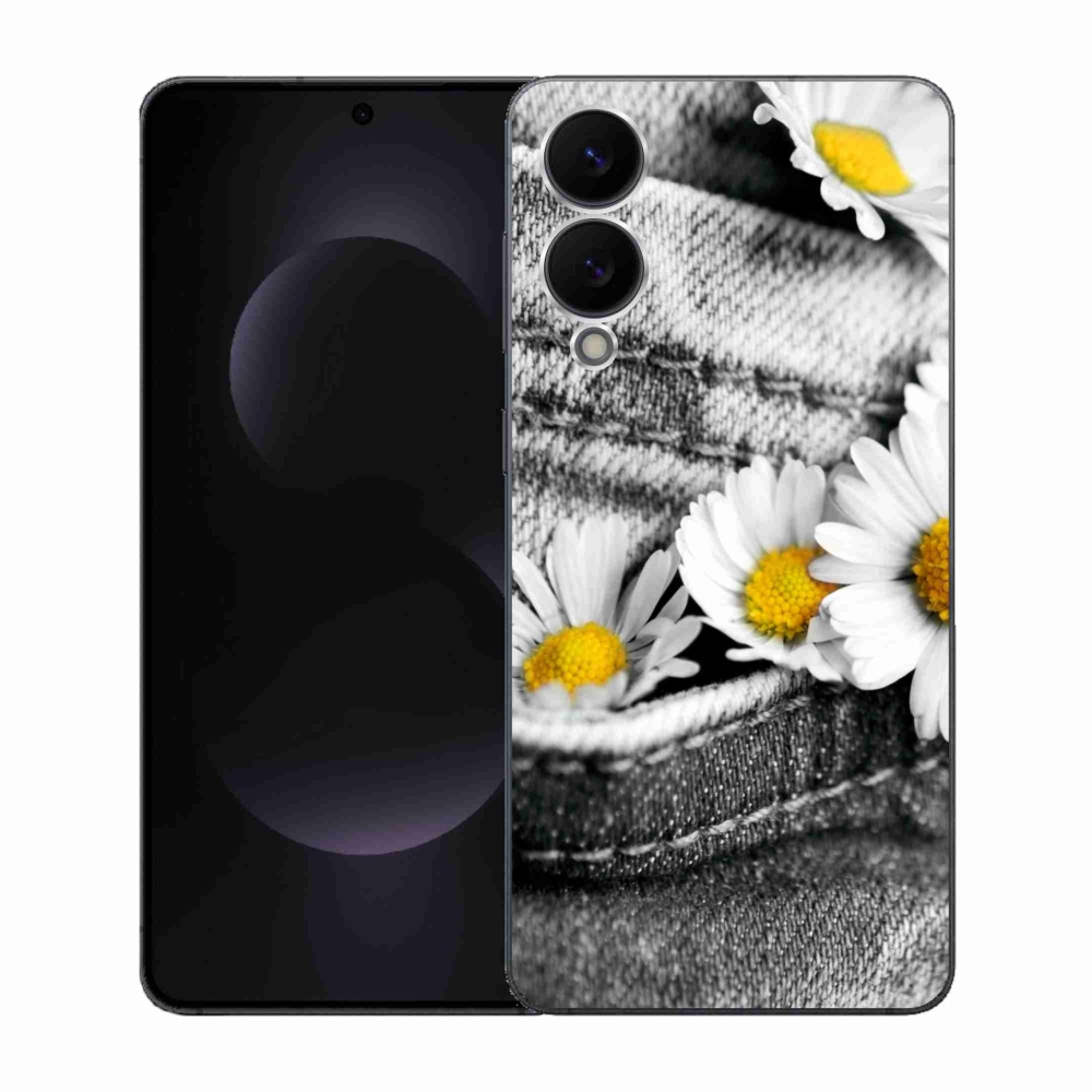 Gélový kryt mmCase na Samsung Galaxy S25 Edge - margaréty