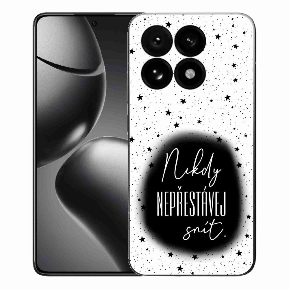 Gélový kryt mmCase na Xiaomi 15T - citát 1 čiernobiele pozadie