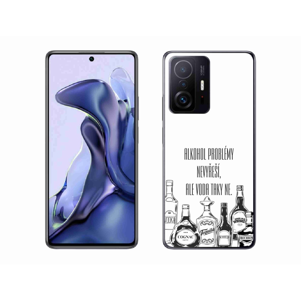 Gélový kryt mmCase na Xiaomi 11T - vtipný text biele pozadie