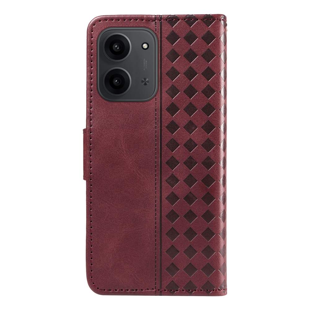 Grids knižkové púzdro na Xiaomi Redmi 15C 4G/5G (173mm) - vínové