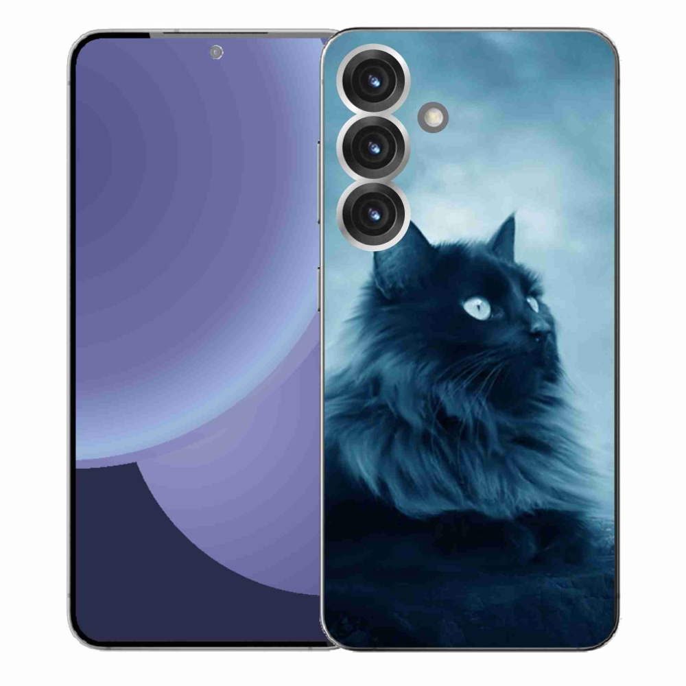 Gélový kryt mmCase na Samsung Galaxy S25+ - čierna mačka 1