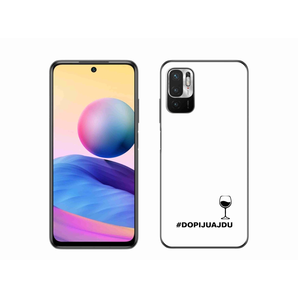 Gélový kryt mmCase na Xiaomi Redmi Note 10 5G - vínny motív biele pozadie