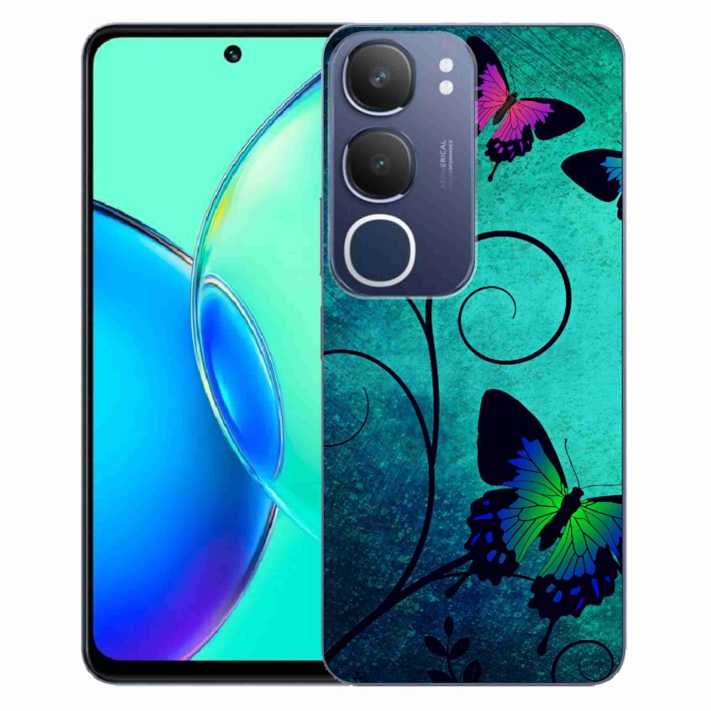 Gélový kryt mmCase na Vivo Y19s - farební motýle