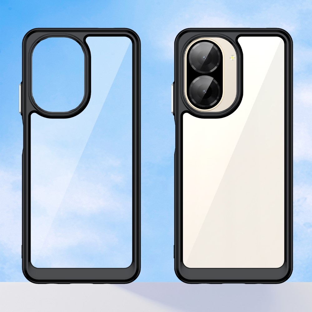 Gélový obal s pevným chrbtom na Xiaomi Redmi A5 (173.45x79.35x8.45mm) - čierny