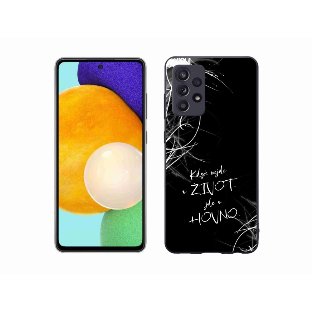 Gélový kryt mmCase na Samsung Galaxy A52/A52 5G - vtipný text 16 čierne pozadie