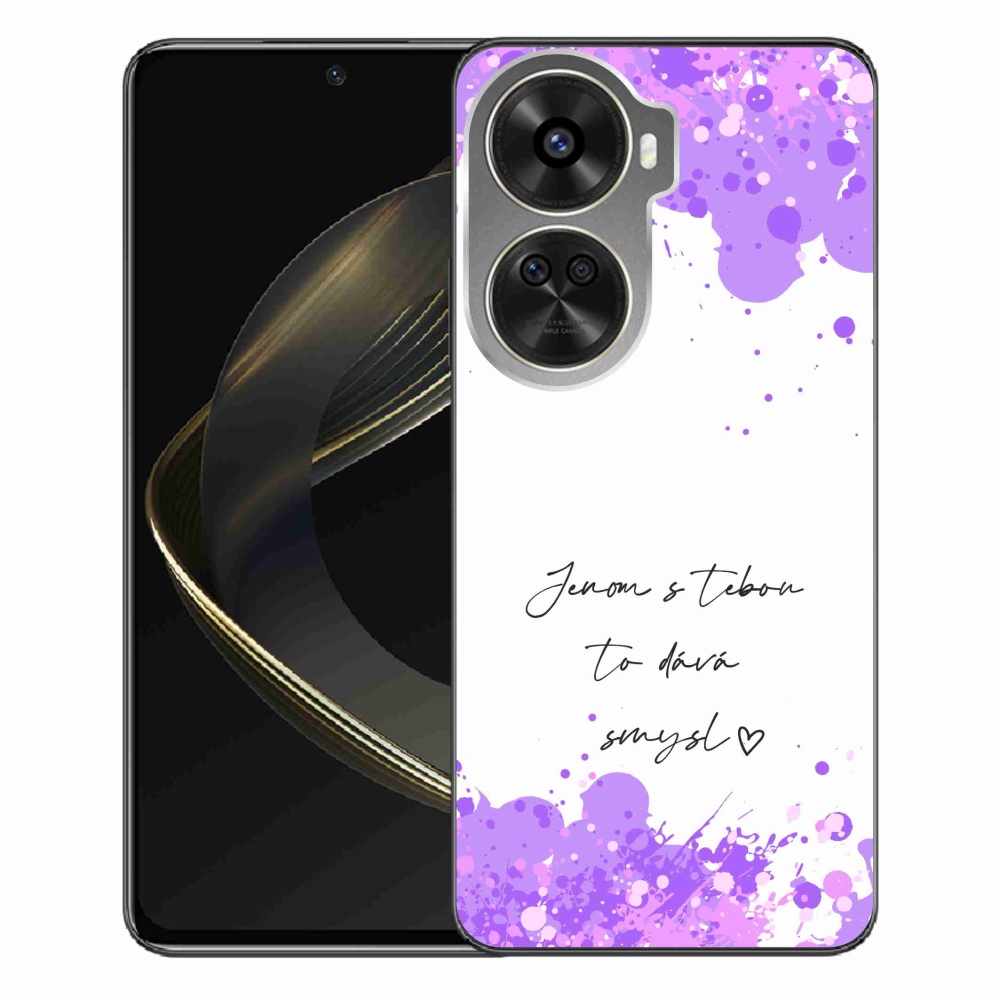 Gélový kryt mmCase na Huawei Nova 12 SE - zamilovaný text biele pozadie