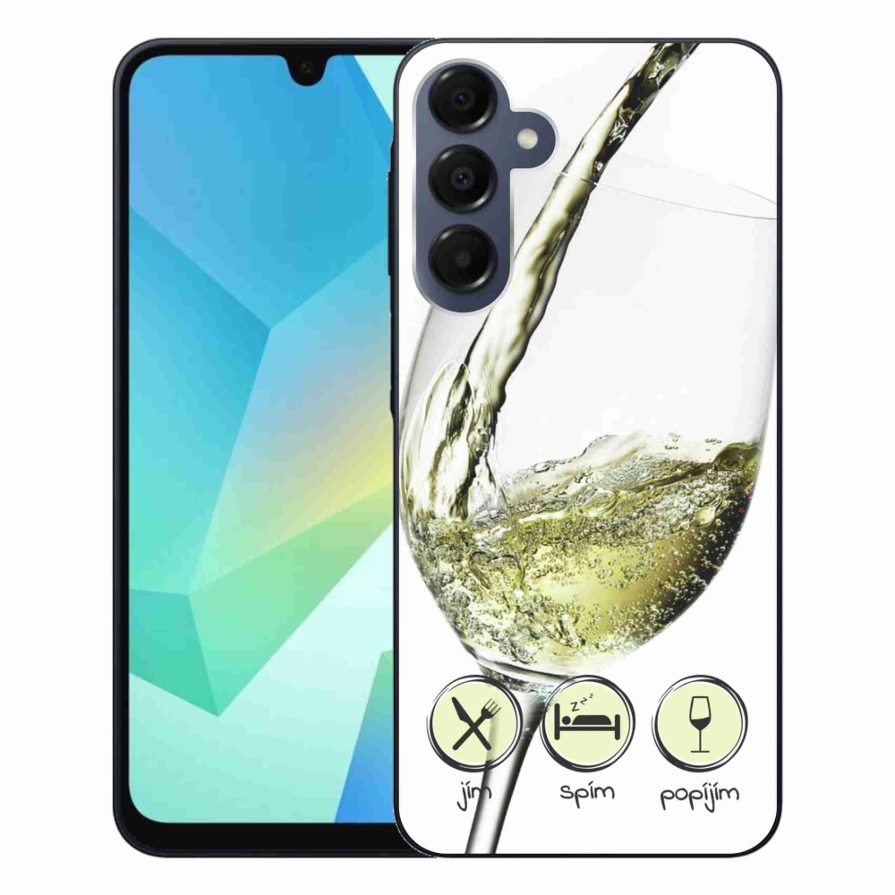 Gélový obal mmCase na Samsung Galaxy A16 4G/5G - pohár vína bielej