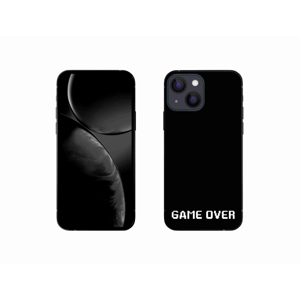 Gélový kryt mmCase na iPhone 13 mini 5.4 - game over čierne pozadie