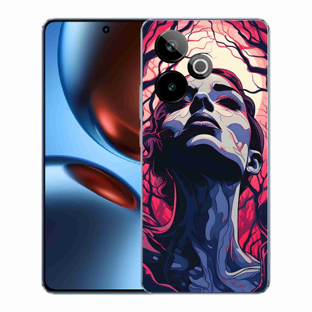 Gélový kryt mmCase na Realme GT 7 5G/GT 7T 5G - abstraktná tvár