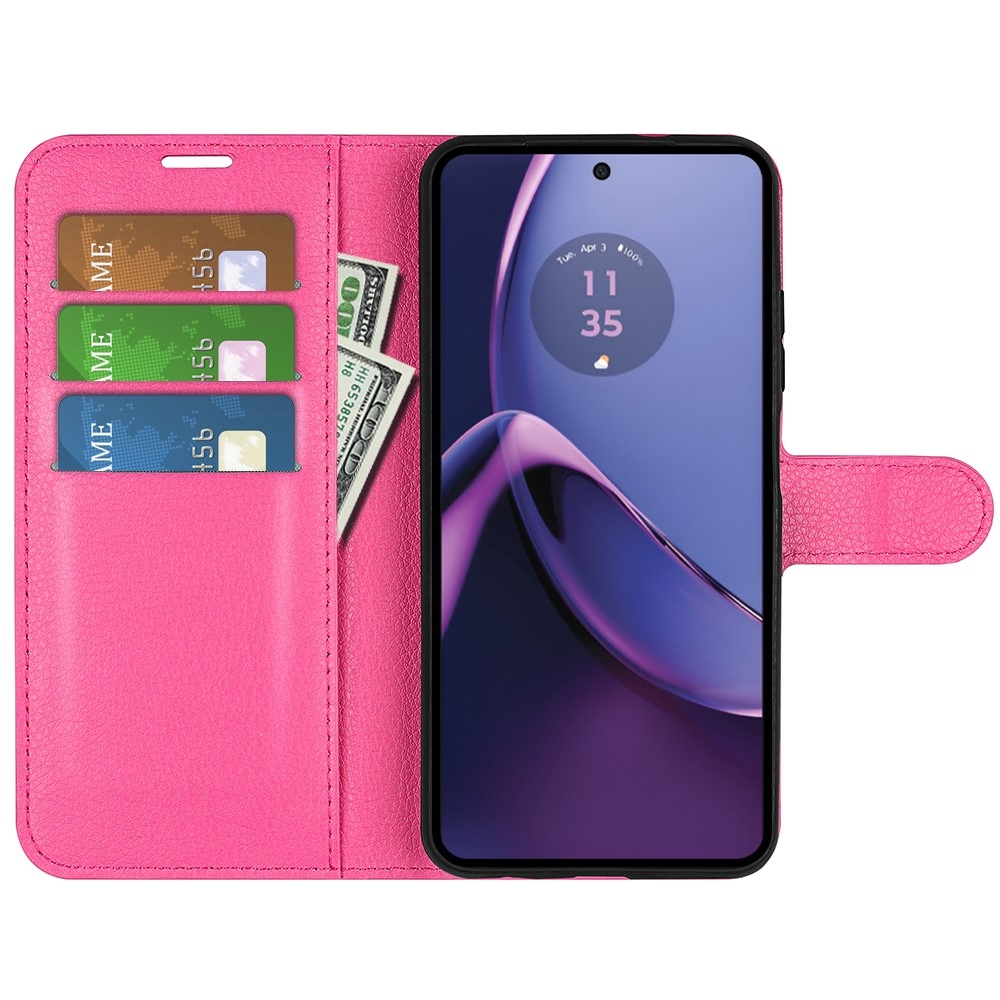 Litchi knižkové púzdro na Motorola Moto G84 5G - rose