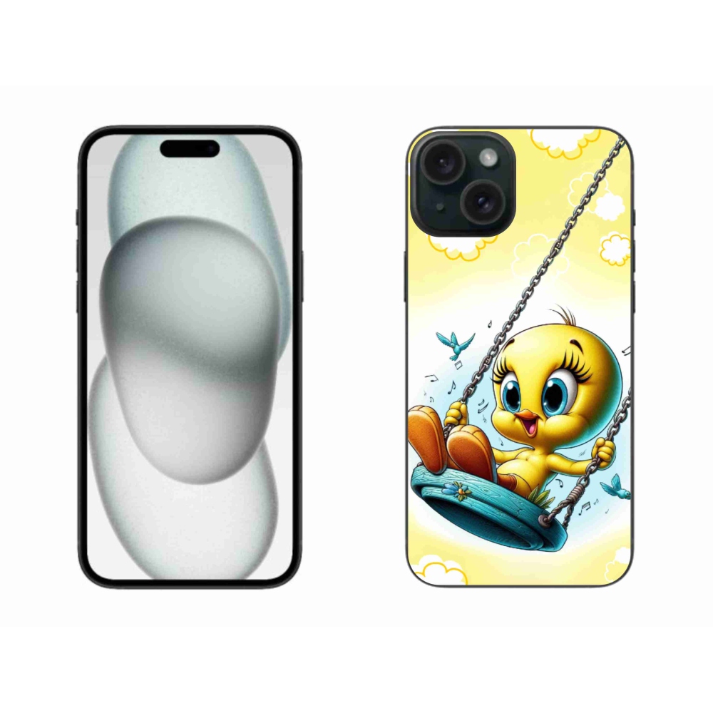 Gélový kryt mmCase na iPhone 15 Plus - tweety