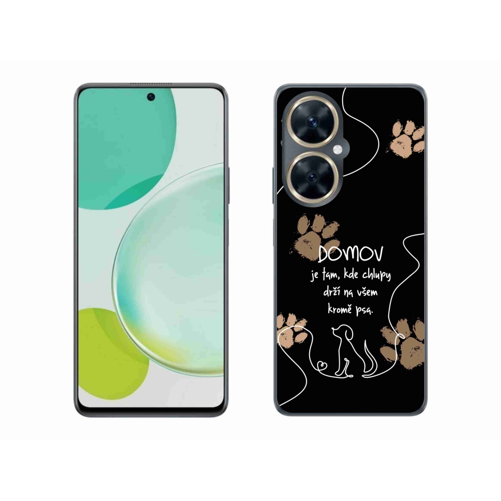 Gélový kryt mmCase na Huawei Nova 11i - psí motív čierne pozadie