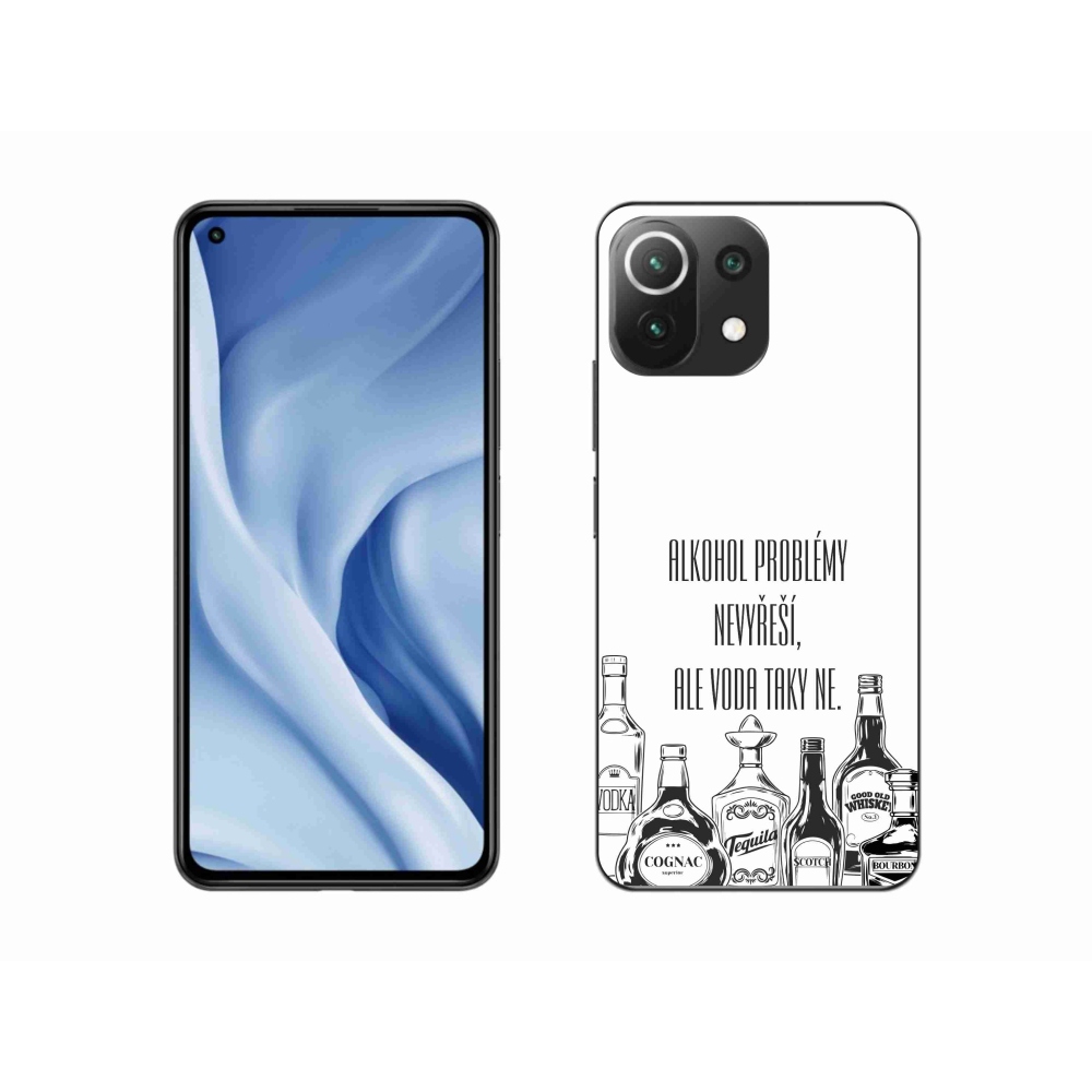 Gélový kryt mmCase na Xiaomi Mi 11 Lite 4G/5G - vtipný text biele pozadie
