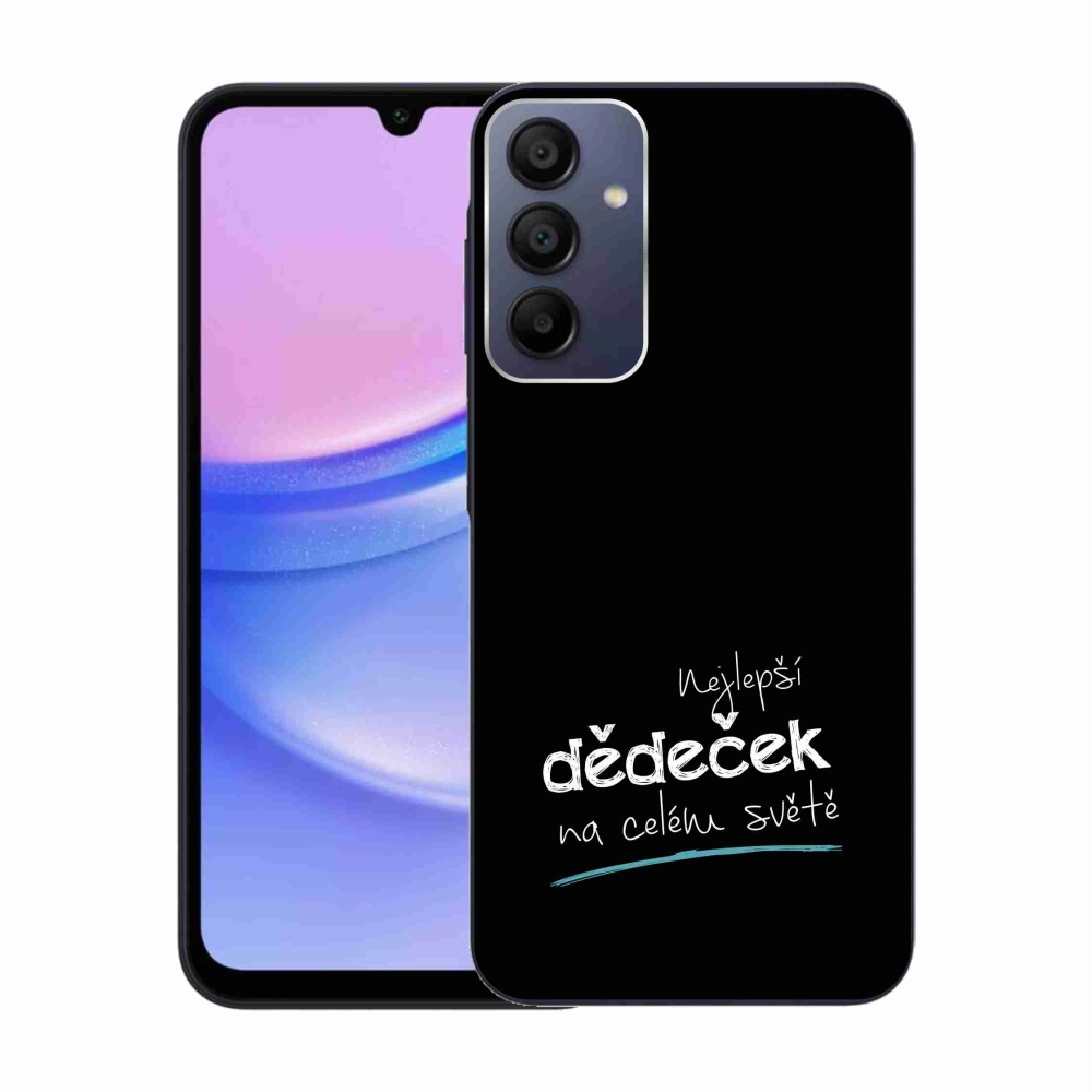 Gélový kryt mmCase na Samsung Galaxy A15 4G/5G - najlepší starý otec 3 čierne pozadie