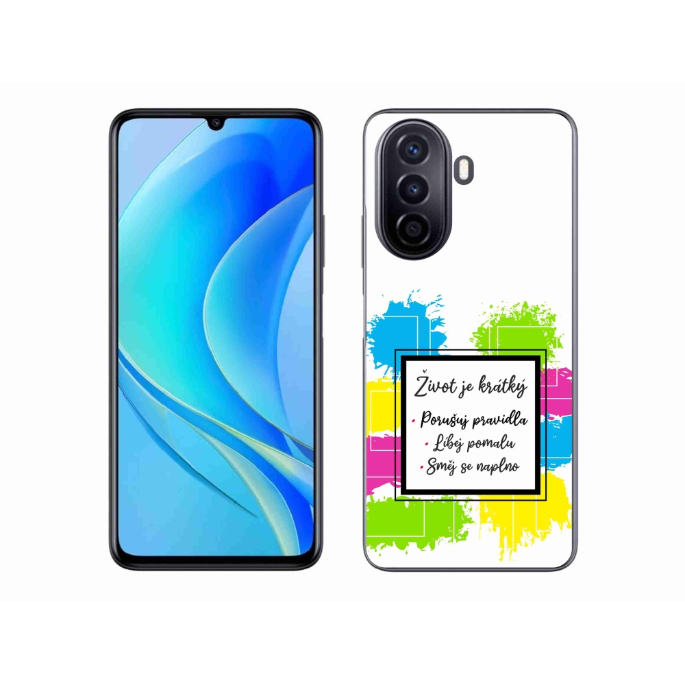 Gélový kryt mmCase na Huawei Nova Y70 - citát 5 biele pozadie