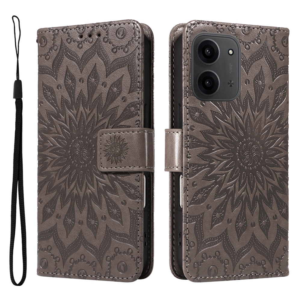 Sunflower knižkové púzdro na Xiaomi Redmi 15C 4G/5G (173mm) - šedé