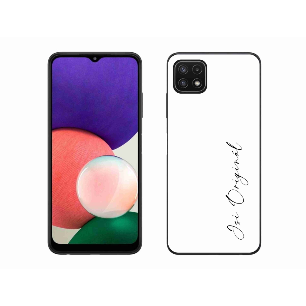 Gélový kryt mmCase na Samsung Galaxy A22 5G - si originál biele pozadie